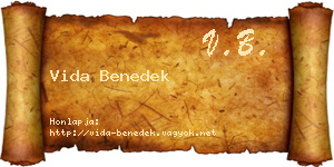 Vida Benedek névjegykártya